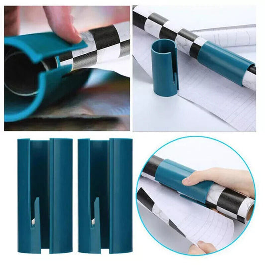 2PC Sliding Wrapping Paper Cutter Christmas Gift Wrap Paper Craft Cutting Tool